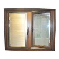 Home design casement window mosqito nets for windows Crank inward opening hung side wood aluminium Casement Window Screen blind