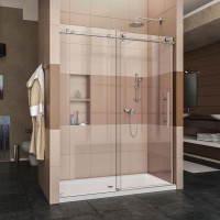 Luxurious and good quality bypass frameless sliding glass bathroom shower door