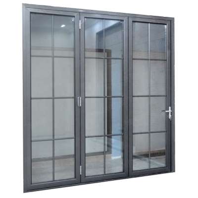 Aluminum exterior bifold door with 5mm double tempered glass