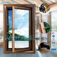 High quality aluminum  clad wood casement windows for sale